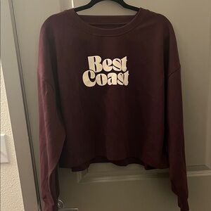 Old Navy Burgundy 'Best Coast' Sweatshirt